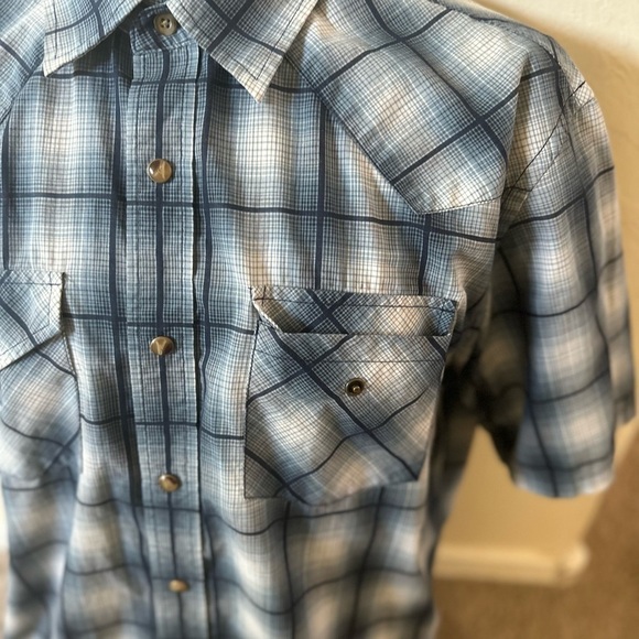 Pendleton Frontier Pearl Snap Plaid Short Sleeve Western Style Shirt Size M - Picture 4 of 7
